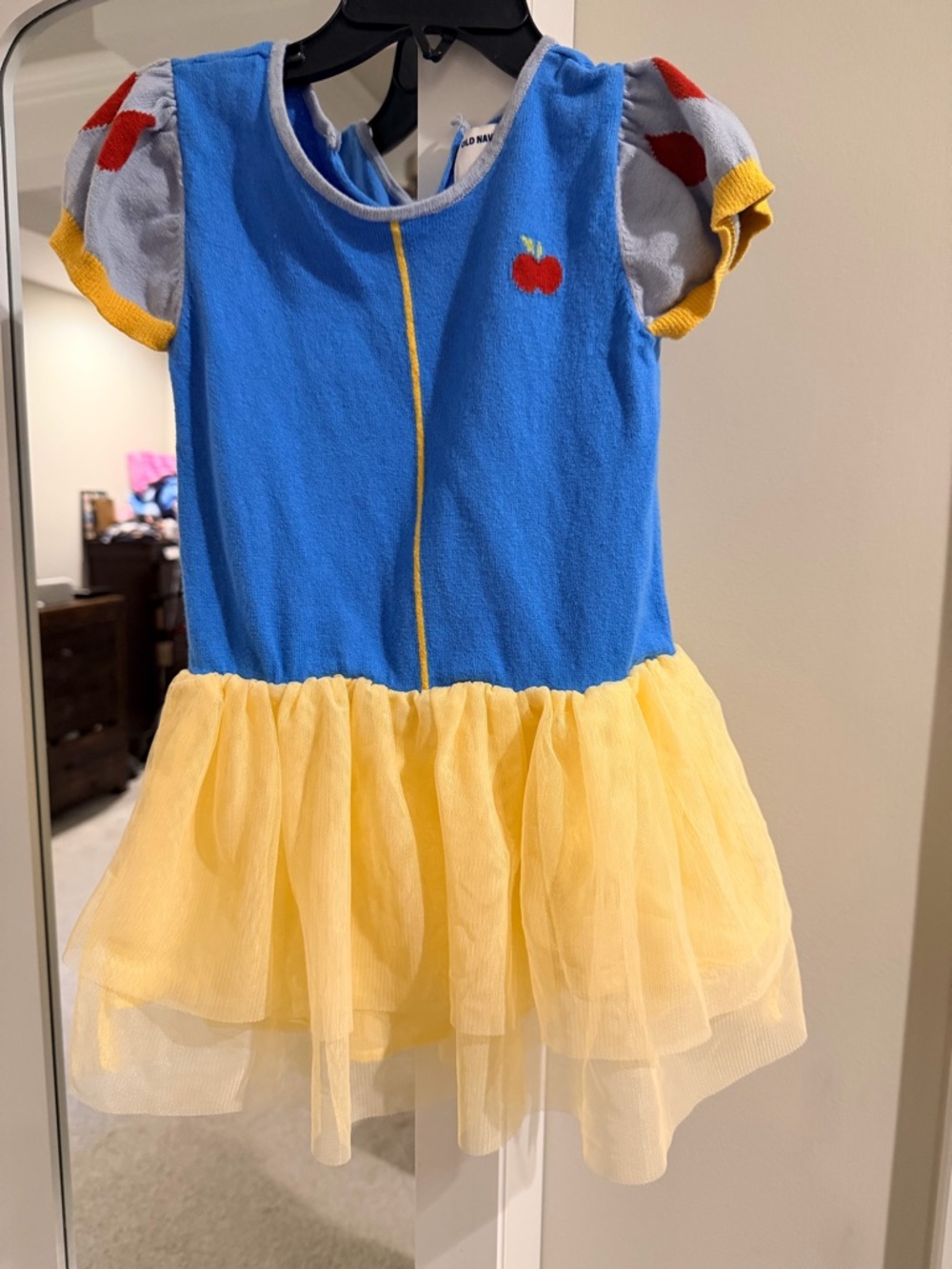 Old Navy Blue and Yellow snow white Princess Tutu Costume Dress for Kids